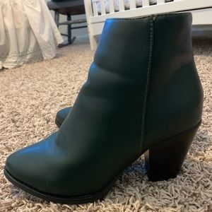 Dark green boots